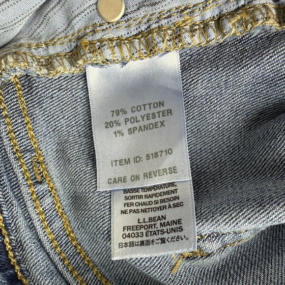 L.L. Bean Classic Fit Jeans Sz 14 Straight Leg 12" Rise Cotton Blend 30" Inseam - Picture 8 of 10